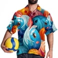 thumbnail image 4 of Easter Men's Short Sleeve Printed Button Down Beach, Casual, Poplin Shirts for Summer Vacation, 4 of 6