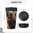 thumbnail image 3 of Uemuo Colorful Flower German Shepherd Print Carry Insulated Coffee Mug, Travel Mug with Hidden Handle, Insulated Coffee Flask, Leak-proof Travel Mug Insulated Mug for Office, 3 of 8
