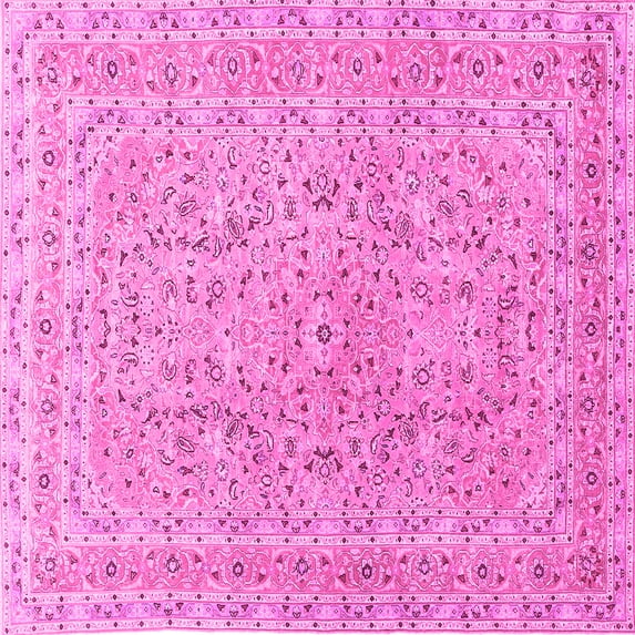 Ahgly Company Indoor Square Persian Pink Traditional Area Rugs, 3' Square