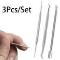 thumbnail image 2 of Ingrown Toenail Pedicure Tool Kit 3Pcs Nail Manicure Kit Stainless Steel Nail Care Treatment Silver, 2 of 11