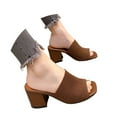 thumbnail image 1 of Women's Heeled Sandals Square Open Toe comfortable Heeled Mules Chunky Block Low Heel On Slides, 1 of 8