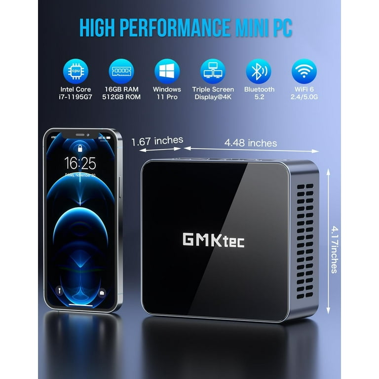 GMKtec Gaming Mini PC, 16GB DDR4 RAM 512GB SSD, Intel Core GMKtec Gaming Mini PC, 16GB DDR4 RAM 512GB SSD, Intel Core
