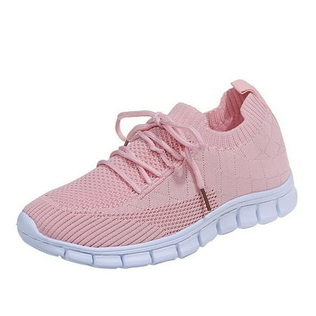 

Womens Sneakers Women Ladies Comfortable Wedge Mesh Sneakers Fashion Breathable Lace Up Shoes