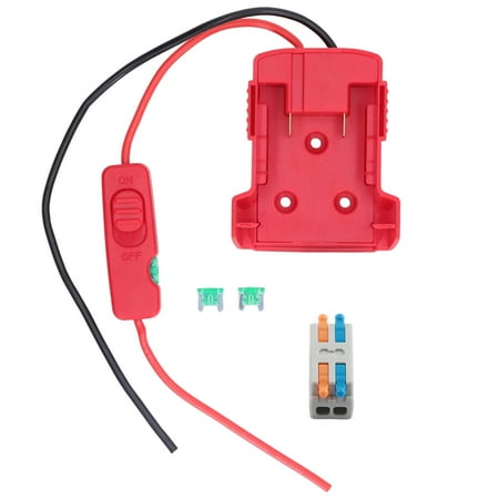 

Battery Adapter with 30A Fuse Switch Terminal Safe Practical ABS Lithium Battery Converter for M18 18V