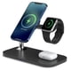 thumbnail image 2 of Soporte de cargador inalámbrico magnético, soporte de estación de acoplamiento de carga rápida de 15 W Luz indicadora LED compatible con Magsafe iPhone 13/12 Pro Max Mini, Apple Watch SE/7/6, AirPods Zhivalor 222639-2, 2 of 8