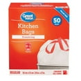 thumbnail image 1 of Great Value Drawstring Kitchen Bags, 21L , 50bags, 1 of 2