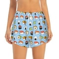 thumbnail image 2 of Goofa Kawaii Sushi (2) Printed Women 2 in 1 Running Shorts,Quick Dry Athletic Workout Shorts,High Waisted Athletic Shorts with Liner Pockets-Large, 2 of 9
