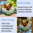 thumbnail image 4 of Stained Glass Suncatcher Flying Eagle Over Mountains Handmade Window Hangings Colored Glass Suncatcher Crafts Kits for Indoor Garden Christmas Decoration 16x16cm-1-3, 4 of 6
