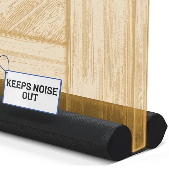 Everlasting Comfort Under Door Premium Draft Guard for Doors 30"-36", Dual Foam Insulation for Noise, Dust & Air Blocking, Sleek Slide-On Design