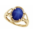 thumbnail image 2 of Tommaso Design� Oval 10x8mm Created Star Sapphire Ring, 2 of 9