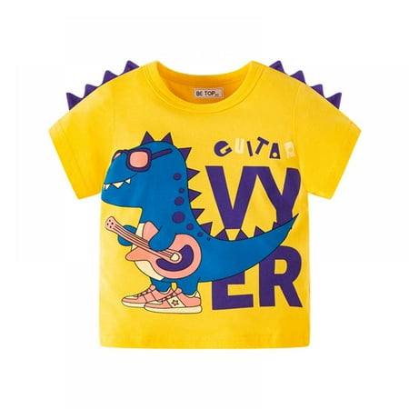 

Sunwukong Toddler Little Boys Clothes Short Sleeve Crewneck T-Shirts Top Tee