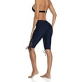 thumbnail image 5 of Charmo Women Lace Up Swim Shorts Long Board Shorts High Rise Swim Capris Bottoms, 5 of 7