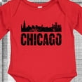thumbnail image 4 of Inktastic Chicago Skyline Grunge Boys or Girls Long Sleeve Baby Bodysuit, 4 of 5