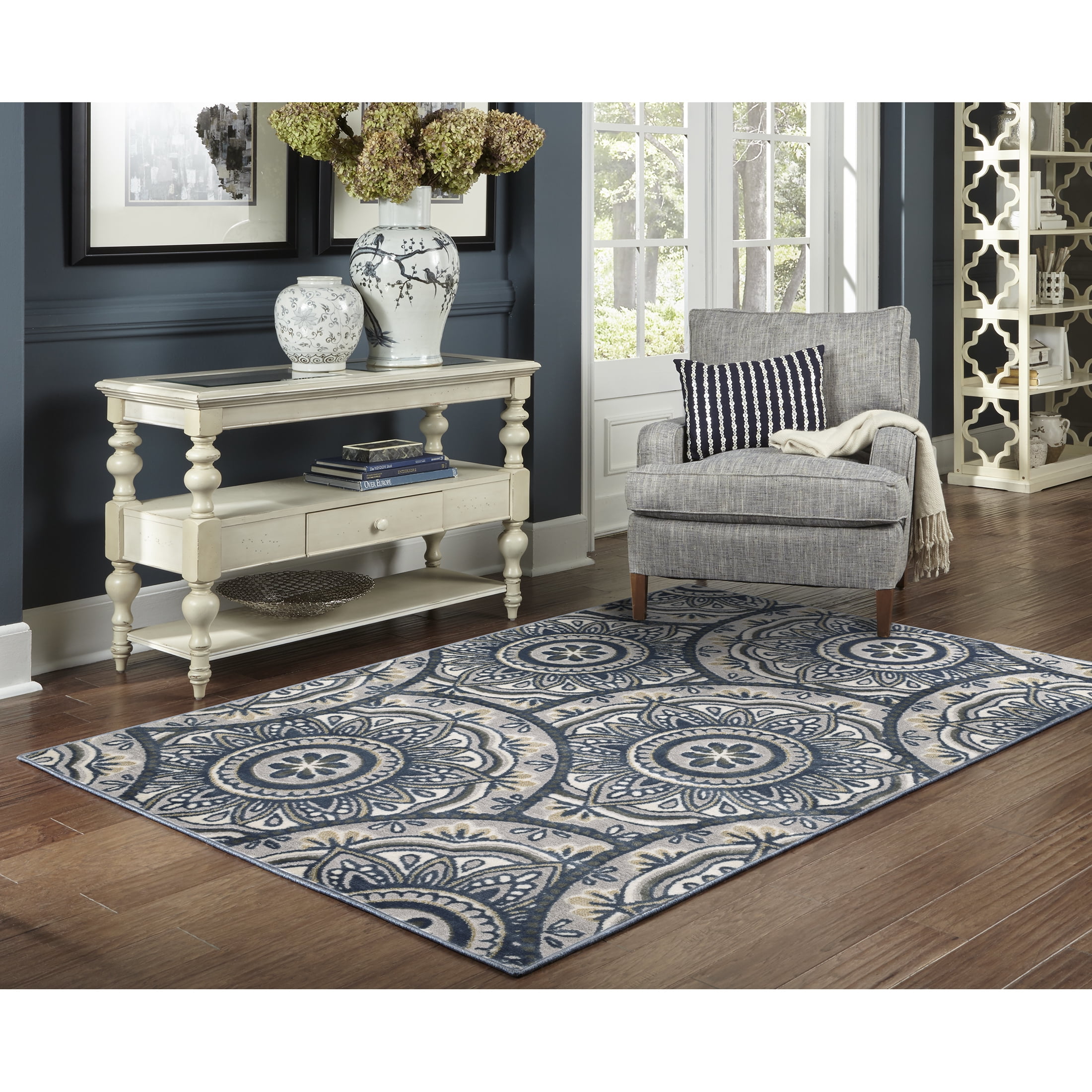 Mainstays 5' x7' Gray Medallions Area Rug