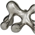 thumbnail image 4 of 13" x 7" Silver Porcelain Molecule Abstract Sculpture, by CosmoLiving by Cosmopolitan, 4 of 7