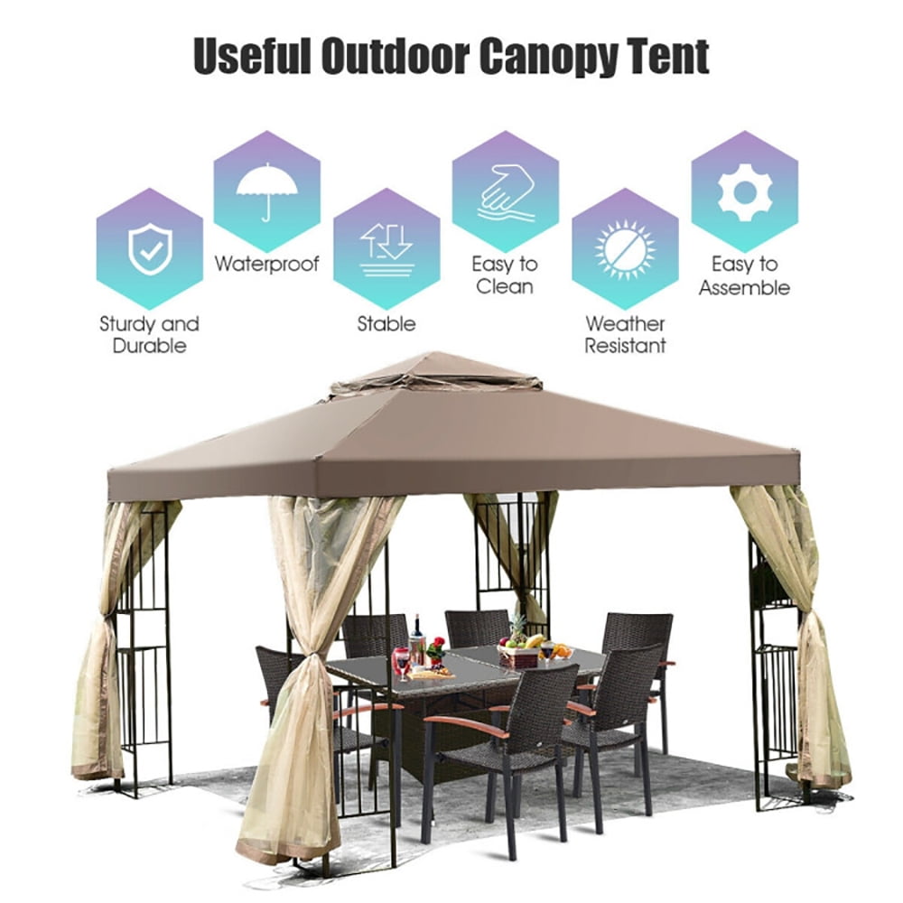 Aimee Lii 10 Feet x 10 Feet Awning Patio Screw-free Structure Canopy Tent, Backyard Canopy Gazebo Aimee Lii 10 Feet x 10 Feet Awning Patio Screw-free Structure Canopy Tent, Backyard Canopy Gazebo