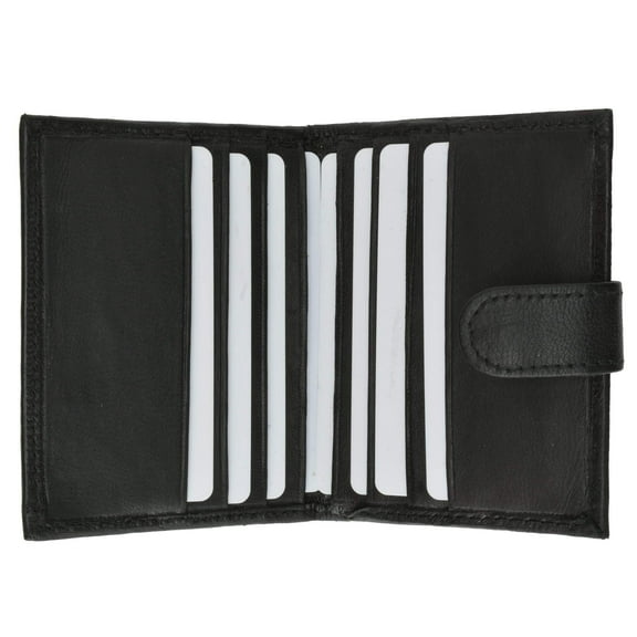 Mens Leather Lambskin Mini Coin Pocket ID Bifold Wallet 1521 (C)