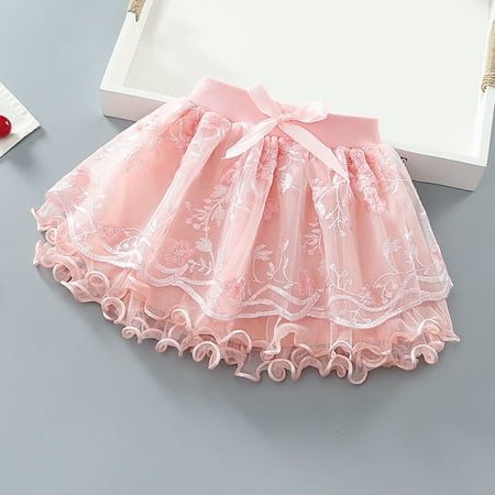 

PEASKJP Dresses for Girls 2023 Casual Chidlern Girls Short Sleeve Floral Floral Tulle Flowy Round Sleeve Sundress Sundress Floral Loose Maxi Dresses Pink 5-6 Years