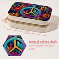 thumbnail image 5 of Peace Sign Velvet Portable Travel Organizer with Removable Compartment – Gift Idea, Jewelry Organizer, Storage Box, and Bracelet Holder, 5 of 7