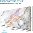 thumbnail image 3 of Extended Gaming Mouse Pad (35.4x15.7 inch 3mm Thick), Soft Cute Extra Large XXL Waterproof Desk Mouse Keyboard Mat with Non-Slip Rubber Base & Stitched Edges, for Working/Game, Colorful Marble, 3 of 6