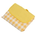 thumbnail image 4 of YAHHU Outdoor Picnic Mat – 150x200 cm Waterproof, Foldable, Thick Oxford Cloth, Yellow‑White Checkered Pattern, Ideal for Camping & Concerts, 4 of 15