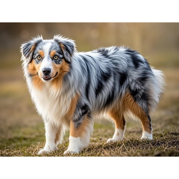 Australian Shepherd Diamond Art 5D Diamond Painting DIY Kits Full Round Drill Crystal by Number Mosaic Handmade Arts and Crafts for Home Wall Living Room Bedroom Decor 12x16 inch / 30x40cm