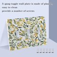 thumbnail image 3 of Yayeee Toggle Light Switch Wall Plate 2-Gang 4.56"x4.48" Decorative Outlet Cover, Autumn Greenery, 3 of 7