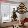 thumbnail image 3 of Metal Hanging Christmas Tree Wind Spinner - Glittering Gold Design with White Outline Perfect for Festive Yard & Garden Decor, 3 of 6