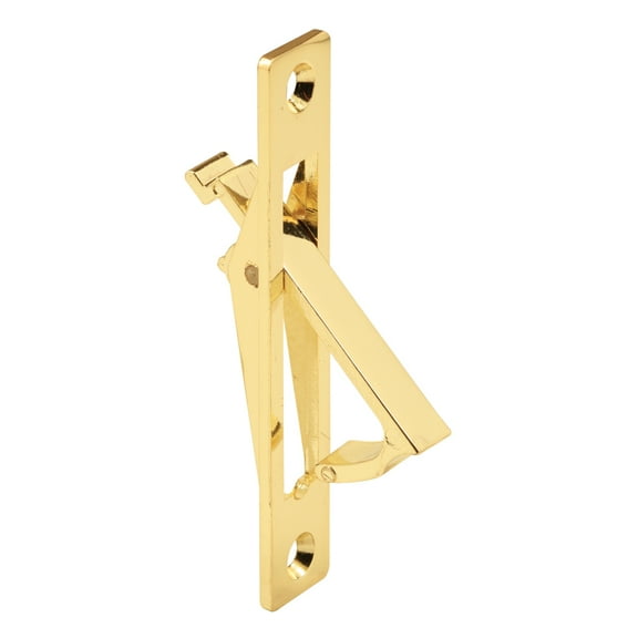Pocket Door Flush Edge Pull, Polished Brass, Fasteners Included