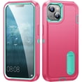 thumbnail image 1 of Ultra Protective Dual Hybrid Anti-Scratch Hard Back Case Stand Cover with Front Bumper Shell for iPhone 14/13 6.1 inch, 1 of 7