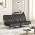 thumbnail image 2 of Furniture of America Chrisle Convertible Chenille Futon Sofa Bed, Charcoal Gray, 2 of 5