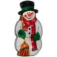 thumbnail image 4 of Northlight 17.5" Lighted Snowman with Broom Christmas Window Silhouette, 4 of 5