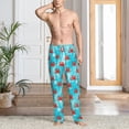 thumbnail image 5 of Goofa Crab Swims In The Ocean Pattern Printed Soft Pajama Pants for Men, Wide Leg Comfy Casual Lounge Yoga Pants-X-Large, 5 of 9