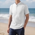 thumbnail image 2 of Men's Henley Short Sleeve Shirt Breathable Moisture Wicking Tee Cotton Soft Business Casual Summer Tops, 2 of 8