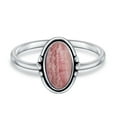 thumbnail image 2 of Bling Jewelry Womens Western  Silver Ring with Oval Cabochon Gemstone and Thin Band, 2 of 4