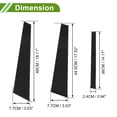 thumbnail image 4 of Moldura de Ventana del Pilar de la Puerta Unique Bargains para BMW Serie 7 2002-2008 Negro Frontal Trasero Izquierdo Derecho Sticker Antirrayones Cubierta Exterior de la Puerta 6 Pcs, 4 of 7