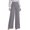 Gray, variant on Womens High Waist Wide Leg Suit Pants Double Button Front Seam Stretch Business Work Casual Long Pants with Side Pockets
