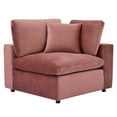 thumbnail image 3 of Ergode Commix Down Filled Overstuffed Performance Velvet Loveseat - Dusty Rose, 3 of 5