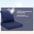thumbnail image 5 of Xwlshop  24" x 24" Outdoor Seat Cushion, Water-Resistant Patio Furniture Cushion with Removable Cover & Tie Straps, Deep Seat Chair Cushion for Patio, Deck, Beige, 5 of 6