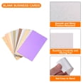 thumbnail image 3 of Uxcell 100 Business Card Stock 3.5" x 2" Blank Business Cards for Laser Printer Small Message Card Graffiti Scrapbooking DIY Thanks Cards, Fine Sand Silver, 3 of 6