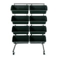 thumbnail image 4 of ToppiJoy 4-Tier Freestanding Vertical Raised Garden Bed Vegetable Planter with Lockable Wheels Vertical Garden Planter Outdoor with 8 Buckets, Patio Balcony Garden Bed Holder Dark Green, 4 of 24