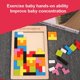 thumbnail image 4 of 1 juego de rompecabezas de madera para bebés, juego divertido de educación temprana, rompecabezas de juguete cuadrado lógico para niños, 4 of 4
