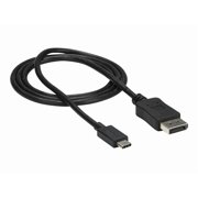 CDP2DPMM1MB 3.3 ft (1 m) USB-C to DisplayPort Cable - USB Type-C to DP Video Adapter Cable - 4K 60Hz - Black