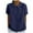 Blue-1, variant on Womens Summer Tops Collared Short Sleeve Womens Blouses Hollow out Solid Casual Beach Shirt