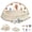 Beige, variant on PRVAETU Baby Play Gym Mat, Oversize Tummy Time Activity Mat with 6 Detachable Toys for 3-18 Months Infant Sensory Exploration Skill Development,Beige