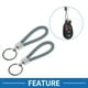 thumbnail image 2 of Llavero de Coche Único Bargains Llavero Universal con Anillo para Llaves de Fob para el Hogar Aleación de Zinc Tono Plateado Gris 2Pcs, 2 of 6