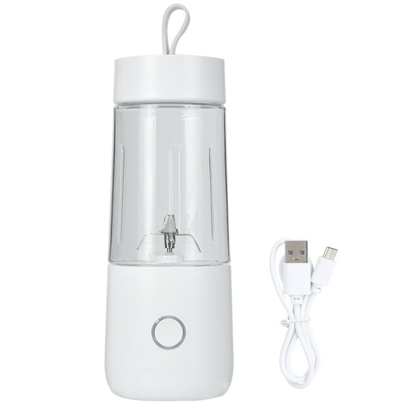 Mini exprimidor de frutas portátil de 350 ml, USB, licuadora eléctrica para el hogar, color blanco