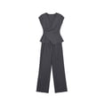 thumbnail image 4 of Gealkoca Pant Suits for Women Dressy 2 Piece Business Casual Outfits Vest and Elastic Waist Straight Leg Pants Set for Office Work Casual Matching Set, 4 of 6