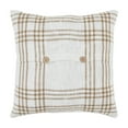 thumbnail image 5 of VHC Brands Plaid Pillow, Wheat, 18x18, 5 of 6