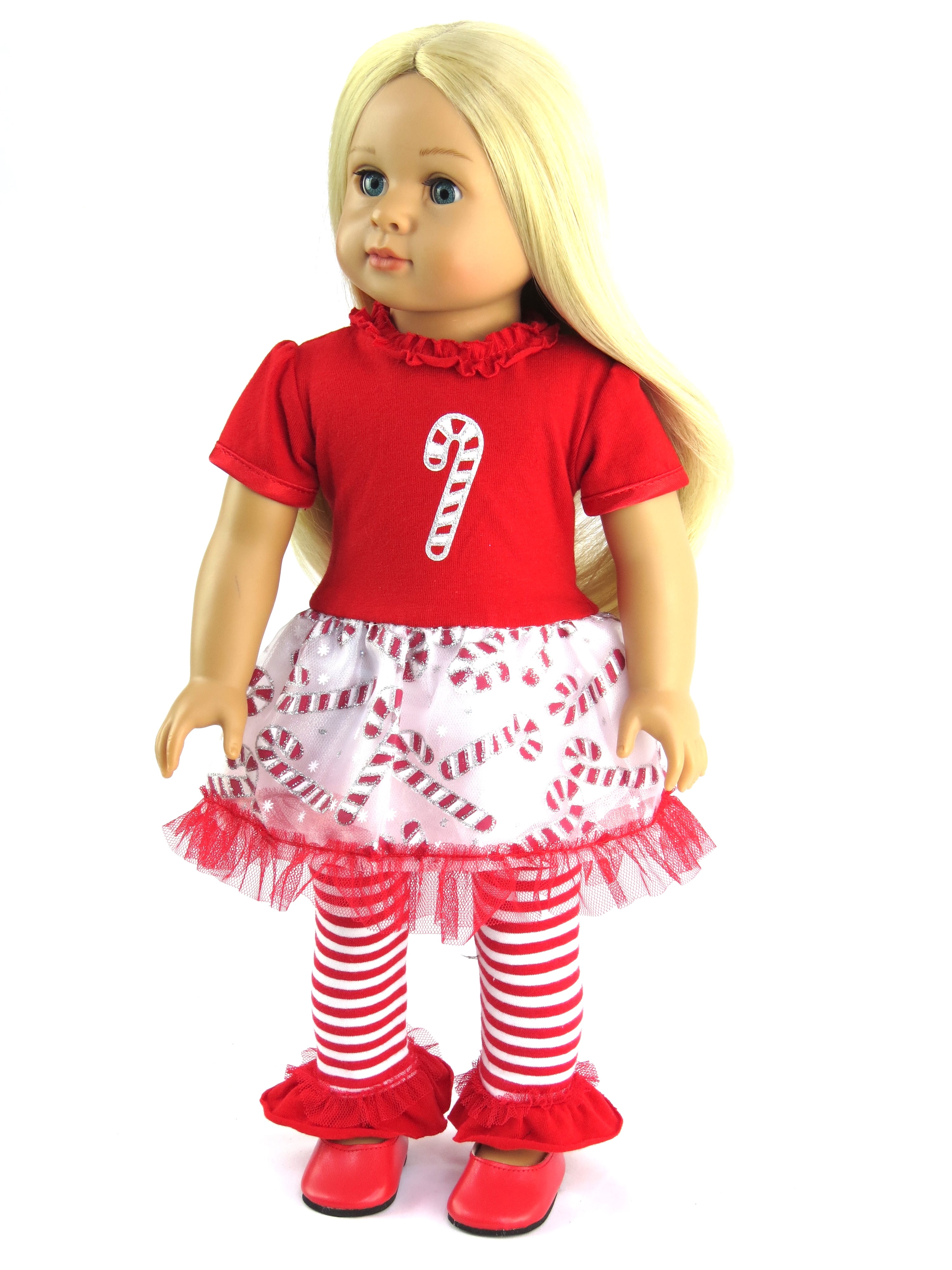Puppies & Candy Canes Christmas Pajamas for 18" Doll Clothes American Girl 